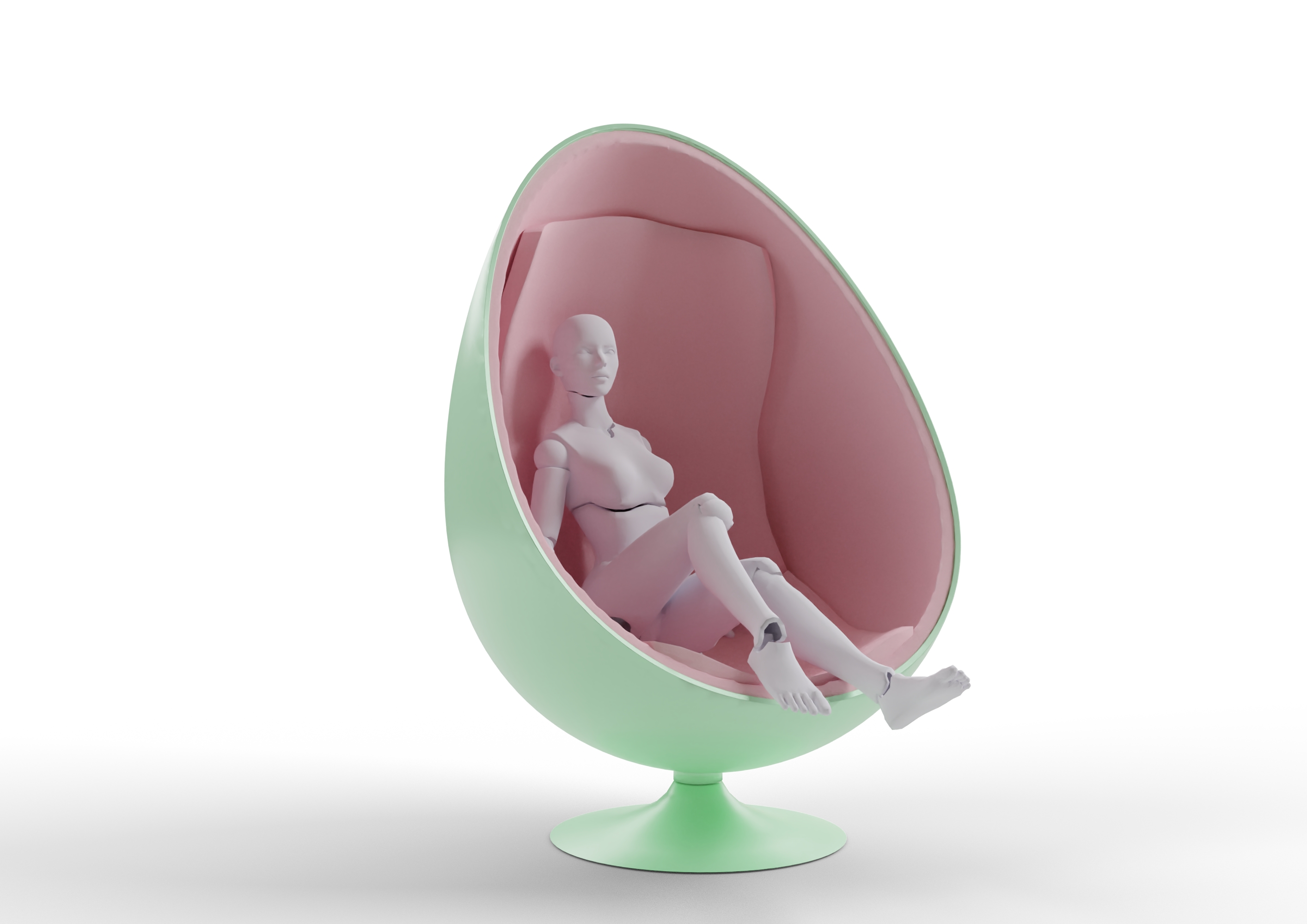 Pastel Egg Pod Chair preview image 2